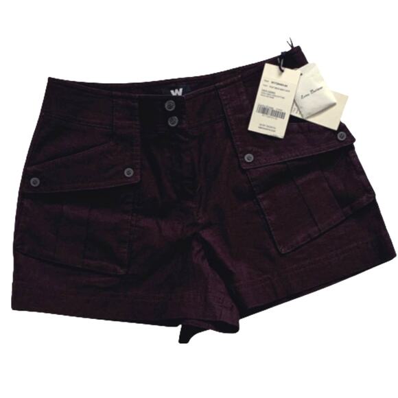 W By Worth Short Shorts Mary Kate Root Beer Cargo Shorts Size 4 NWT - Picture 12 of 14